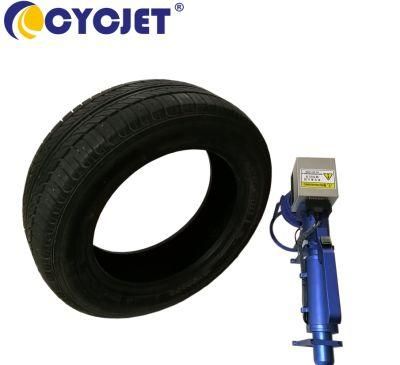 Cycjet Handheld Laser Engraving on Tyres