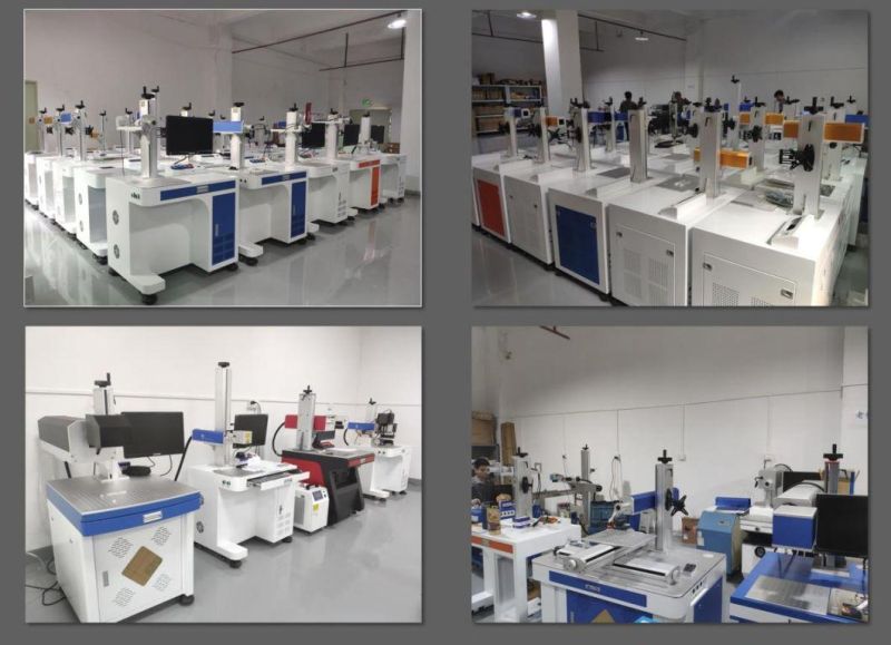 Portable Fiber Laser Marking Machine with Xyz Table, 4th Axis Rotary Device for Round Parts Marking