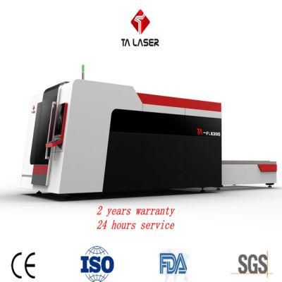 3000W Raycus Fiber Laser Cutting Machine with Double Tables