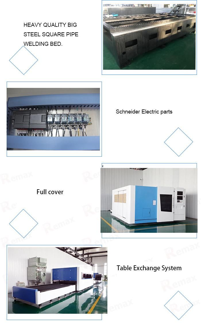 1530 CNC Metal Cutting Machine Fuber Laser Cutting Machine with Table Change System Full Enclose