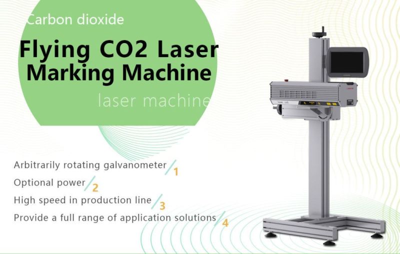 Non-Metal Engraving 30W 50W Flying Online Laser Marking Machine