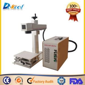 Portable Metal Fiber Laser Marking Engraving Machine Marker with Moving Table