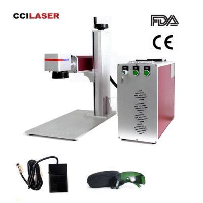 30W 50W Raycus Jpt Fiber Laser Marking Machine 70 110 200 300mm Lens Optional Rotary Laser Cutting Machine for Metal Gold Silver