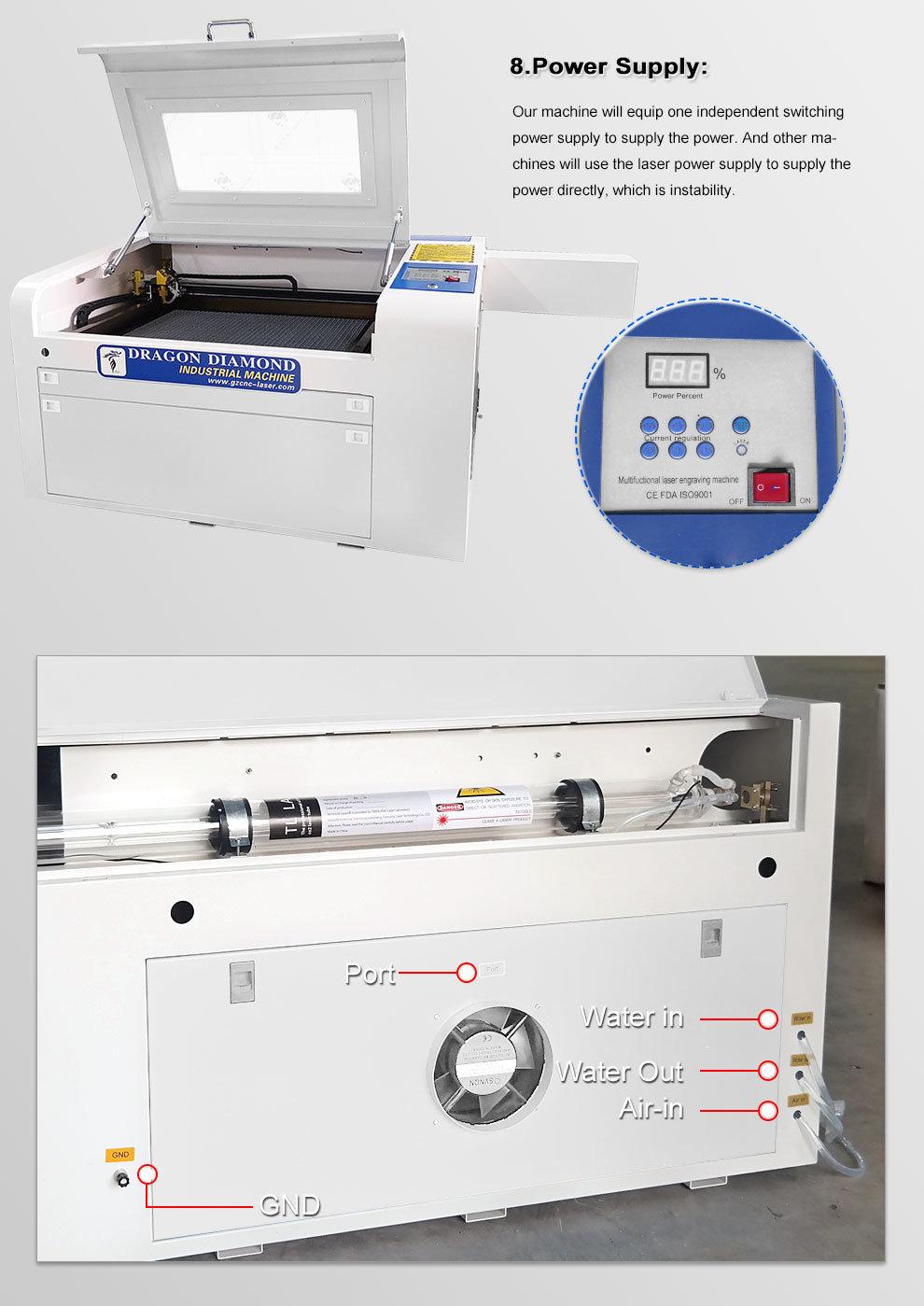 CNC Laser Engraving Machine CO2 Light Cutting MDF 50mm