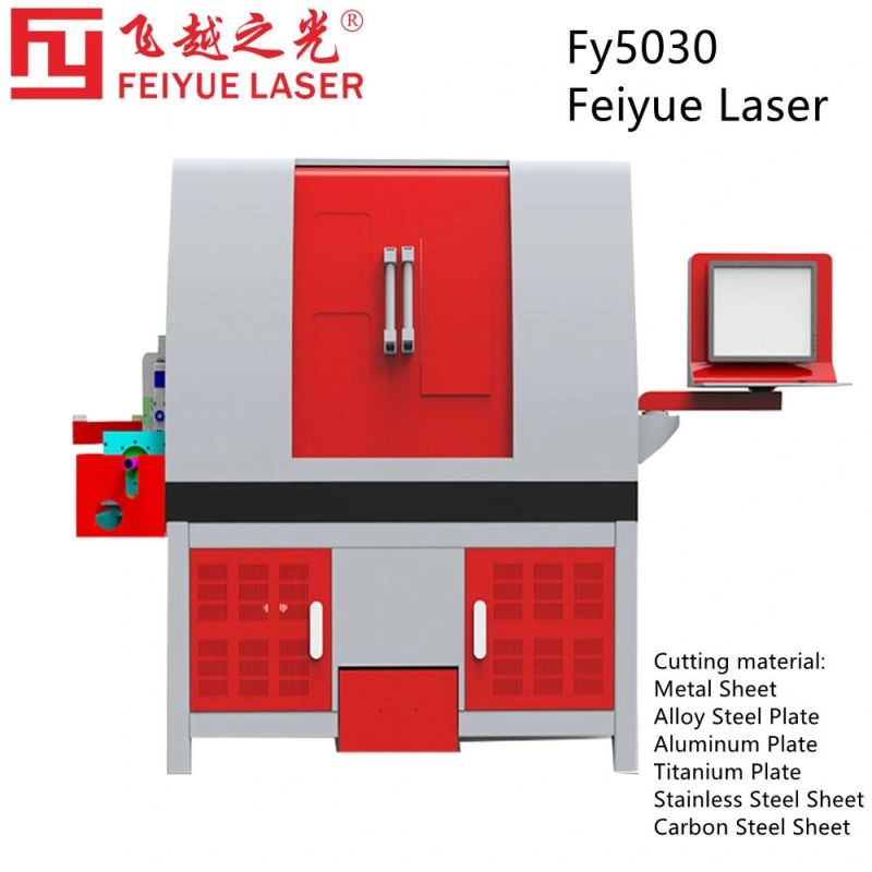 Fy5030 Feiyue Laser Pipe Cutting Machine Most Powerful Laser Cutter All in One Sheet Tube Electronic Cigarette Processing Small Tube Laser Cutting Machine