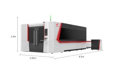 Full-Closed 1000W Fiber Laser Cutting Machine with Pallet Changer Price