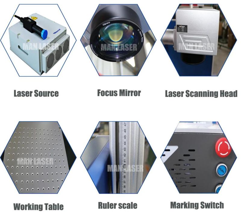 30W Mark Writing Brush/Pen/Rotring Fiber Laser Marking Machine Engraving Laser Machine Factory Price
