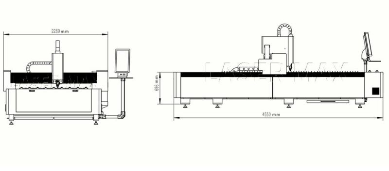 1500W Ipg Raycus Max CNC Fiber Laser Cutting Machine for Stainless Steel Carbon Steel Aluminum Metal Steel Plate Cutter