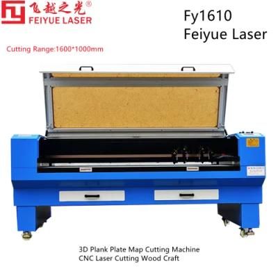Fy1610 Feiyue Laser 3D Plank Plate Map Cutting Machine Three-Dimensional Model Area Puzzle CNC Laser Cutting Wood Craft