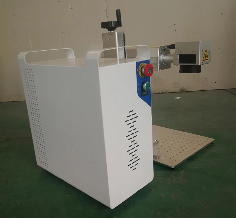 20W 30W 50W CNC Plastic Metal Printing Engraving Machine 3D Logo Fiber Laser Marking Machine with Rotary Price