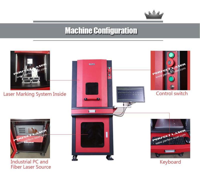 20W 30W 50W 100W Industrial Full Enclosed Fiber Laser Marking Machine for Jewelry Rings /Metal Alloy Etching