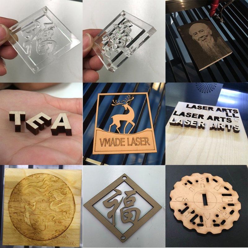 Double Heads CO2 Laser Cutting Engraving Machine for Plywood Wood Acrylic PVC Fabric Cutter