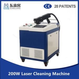 Air-Cooled Factory Price Portable 100W 200W 300W Laser Cleaning Rust Remover Machine Remove Oxide Film for Car Spare Parts Metal