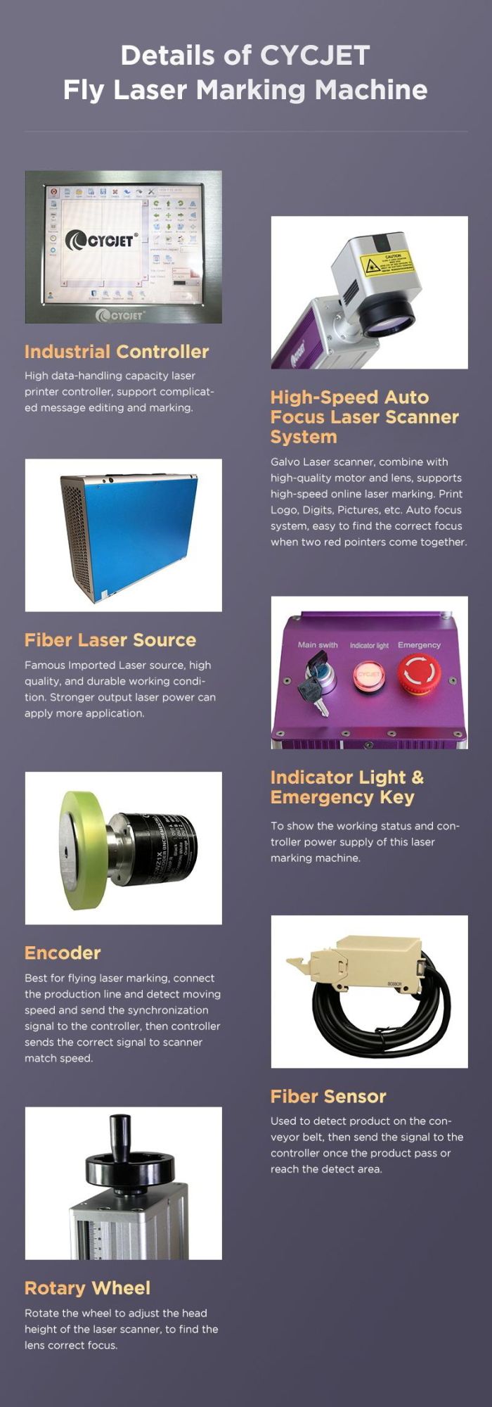 Cycjet Lf30f High Speed Laser Marking Machine for Plastic Pipes