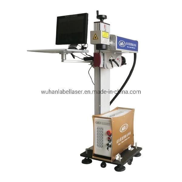 Fiber/CO2/UV Flying Marking Machine for Water Bottle Caps/Neck Shrink Sleeve/Cable/Pipe