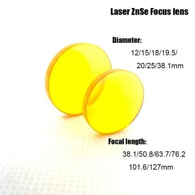 Dia12/15/18/19.5/20/25/38.1mm Laser Znse Focus Lens for CO2 Laser Engraving Cutting Machine