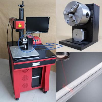 Monthly Deals Factory Fiber Laser Engraving Etching Machine with Rotary Chuck