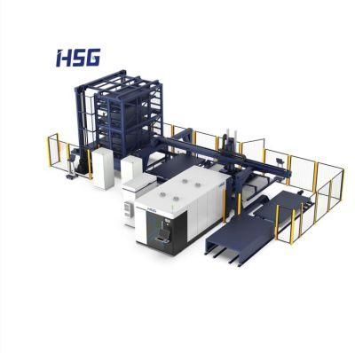 High Production Pallet Rack for Sheet and Metals Tube Laser Cutter From Hsg Laser China Factory Price Free-Hands