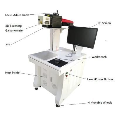 Haiyi Mopa Laser Engraving Machine for Anodized Aluminum Blackening, Bar Code Printing and Stainless-Steel Color Printing