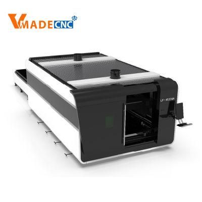 Ipg Full Cover Fiber Laser Cutting Machine with Exchange Table Steel Laser Cutting Machine