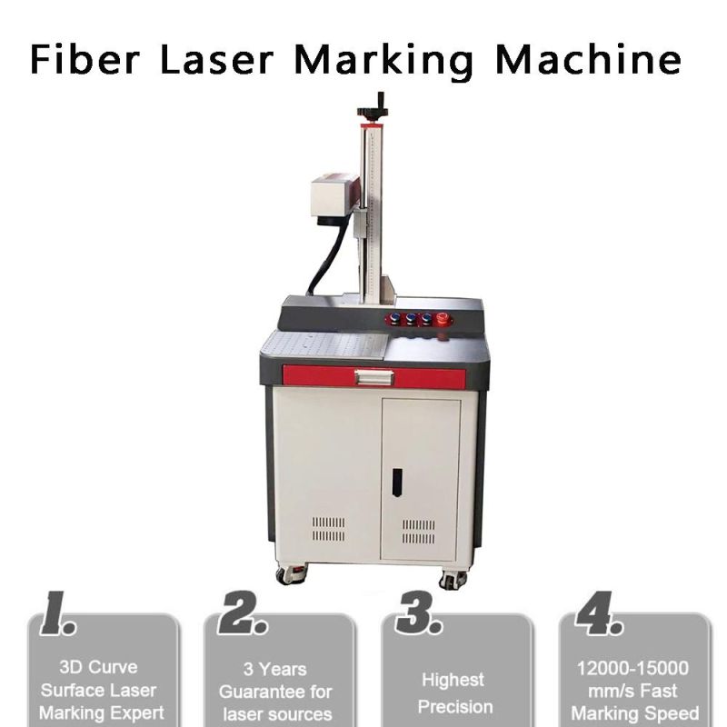 50 Watt Logo Printing Machine Laser Engraver Fiber Laser Marking Machine Price for Aluminum