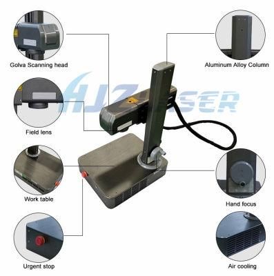 20W 30W 50W Portable Metal Fiber Laser Marking Machine Price for Sale Eartag Making