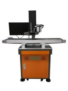 CCD Camera Auto Fiber Laser Printing Machine with Conveyor Belt for Stainless Steel Ruler, Stainless Steel Forceps