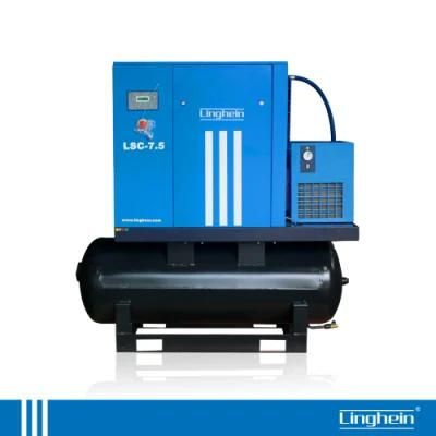 Linghein 11kw Belt Drive Laser Cutting 16 Bar Atlas Copco Air-End AC Compressor