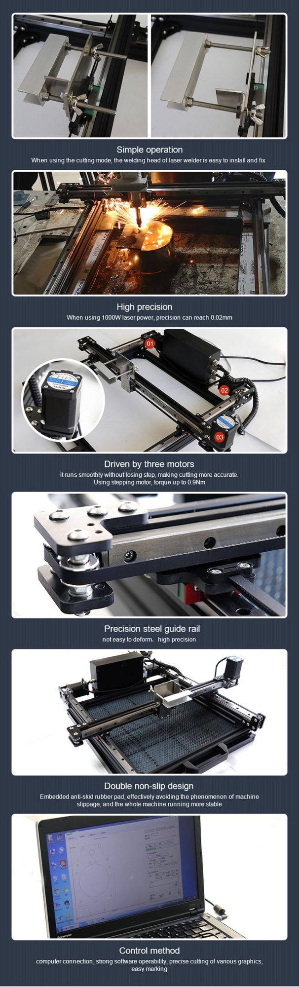 1000W Continuous Fiber Laser Welding Machine Mini Laser Cutting Machine