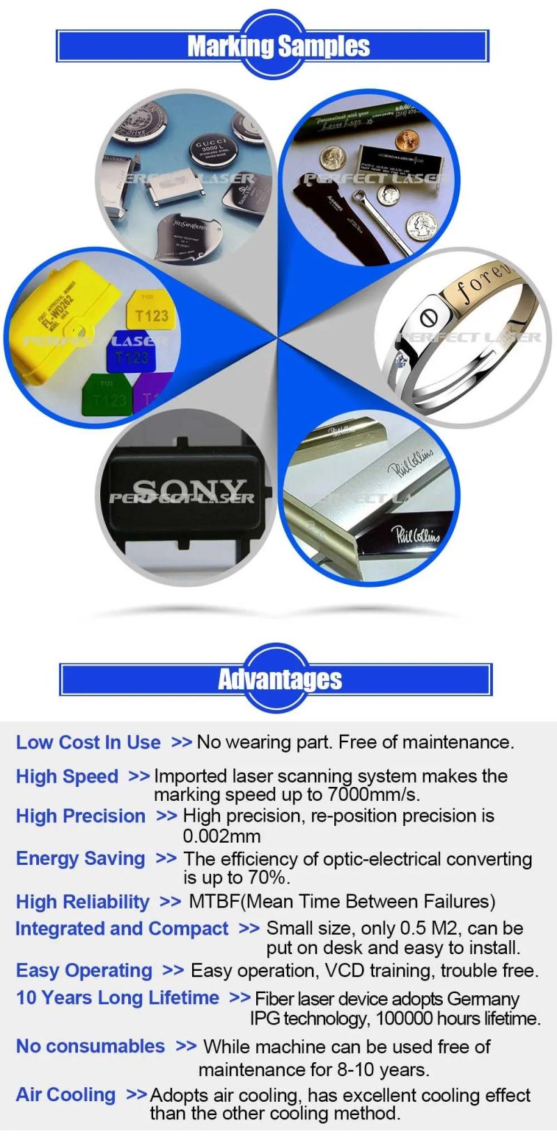 Ear Tag/ Phone Case Aluminum 3D Fiber Laser Marking Machine