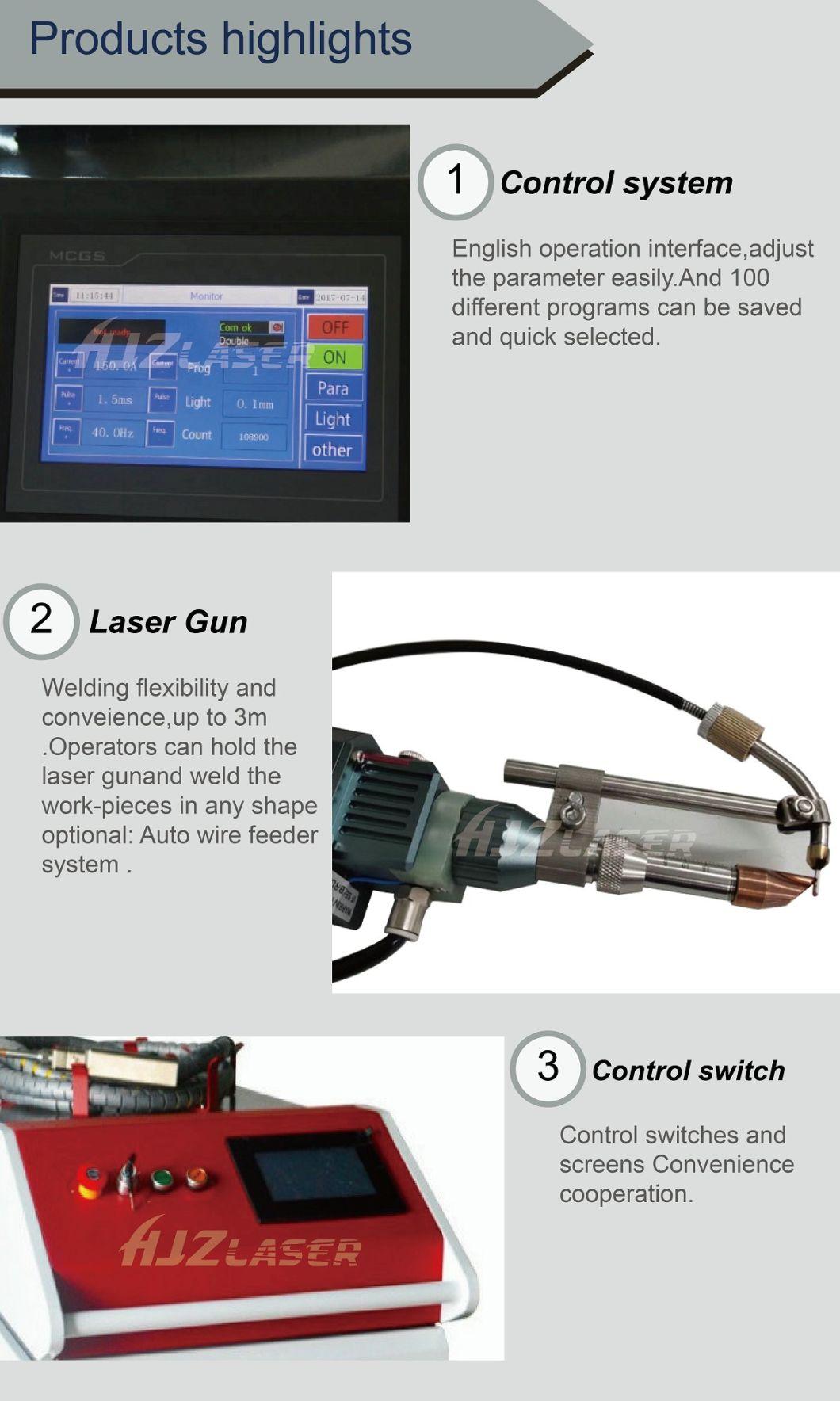 1000W 1500W 2000W Handheld Fiber Laser Welding Equipment with Wire Auto Feeder