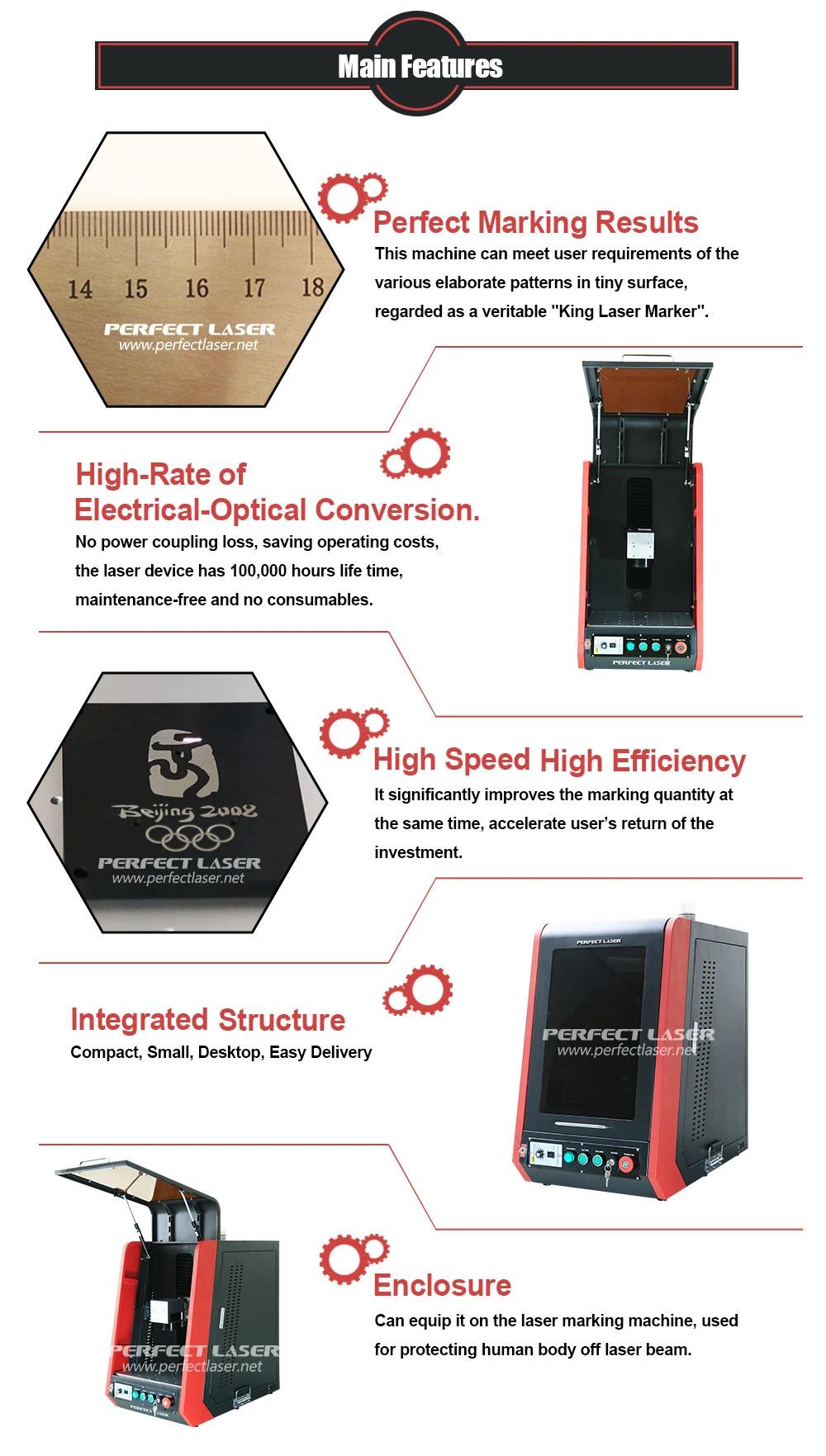 10W 20W Enclosed Fiber Laser Engraving Marking Machines