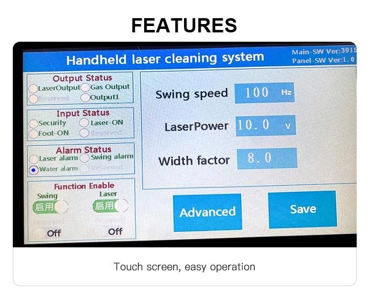 1500W Handheld Type Laser Cleaning Machine Metal Laser Cleaner for Surface Oil Rust Removal