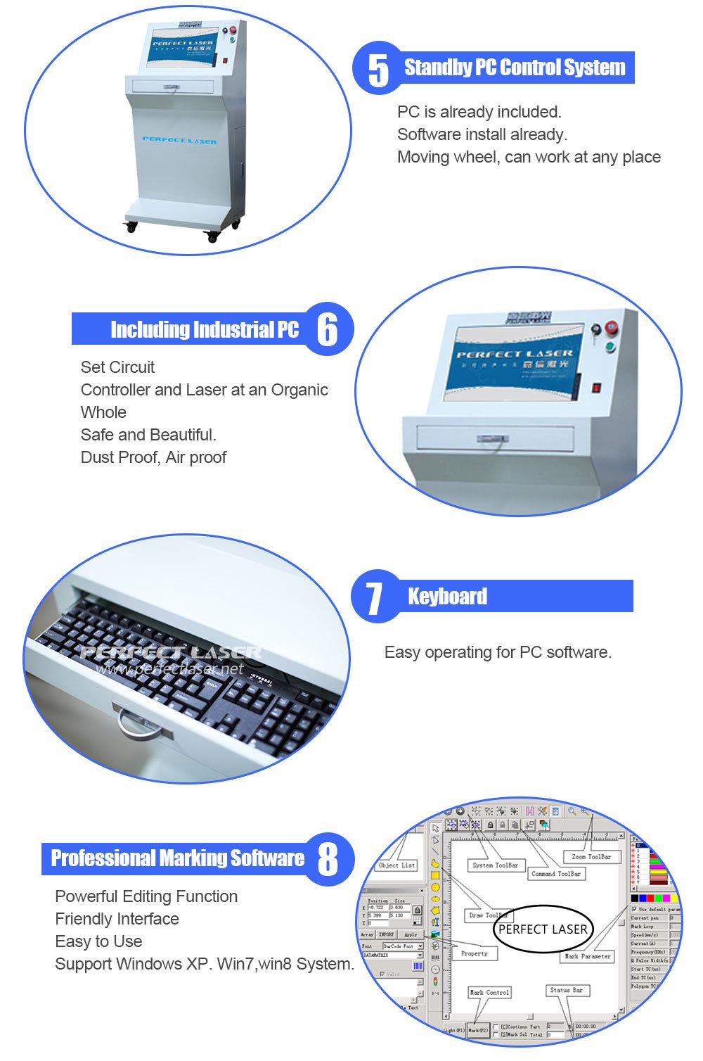 10W/ 30W/ 60W CO2 Laser Marking Equipment for Nonmetal
