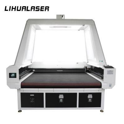 Lihua 1812 Laser Cutter Sublimation Cloth Fabric Big Visual Ccd Camera Co2 Laser Cutting Machine with Conveyor