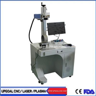 30W Large Diameter Metal Tube Fiber Laser Marking Machine with Roller Rotary