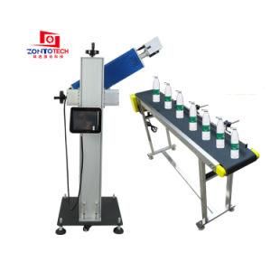 CO2 Online Flying Printing Machine Engraving Printer for Wood Food Water Bottles Laser Coding Machine
