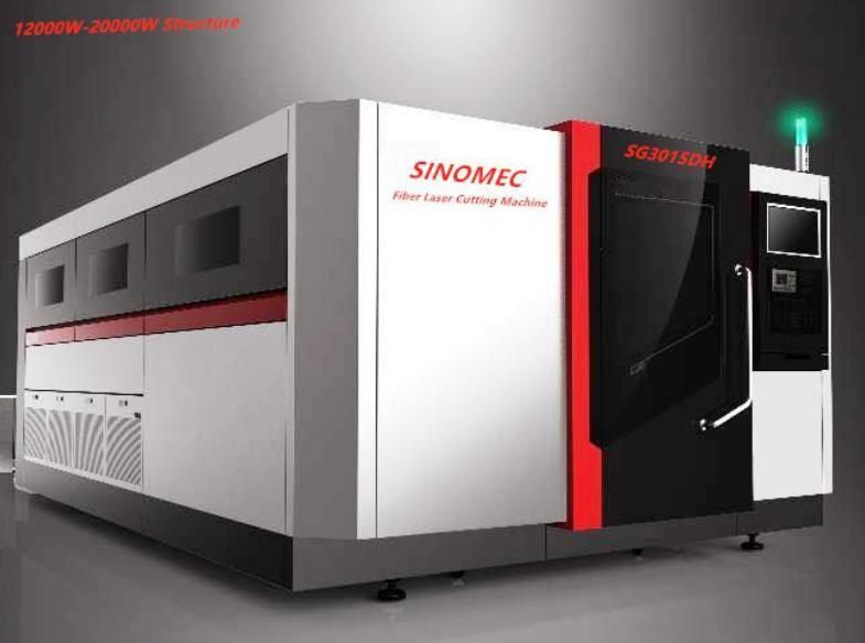 Sinomec 3000W 6000W 8000W Sheet Metal Fiber Laser Cutting Machine