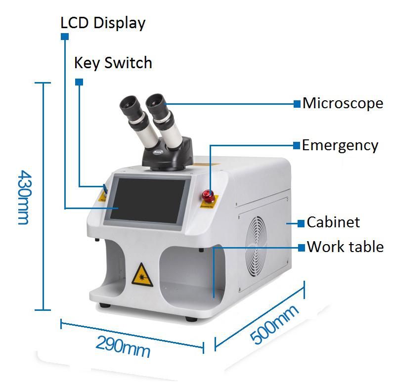 Gold Silver Titanium Metal Rings Necklace YAG Pulse Spot Welder Laser Welding Machine Welding Machine Gold and Silver Jewelry