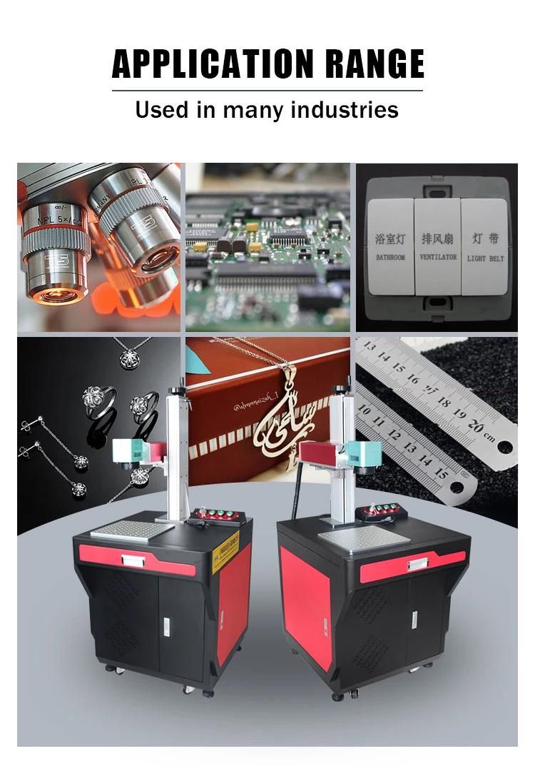 Desktop Fiber Laser Marking Machine Laser Marker Raycus Source for Metal and Non-Metal
