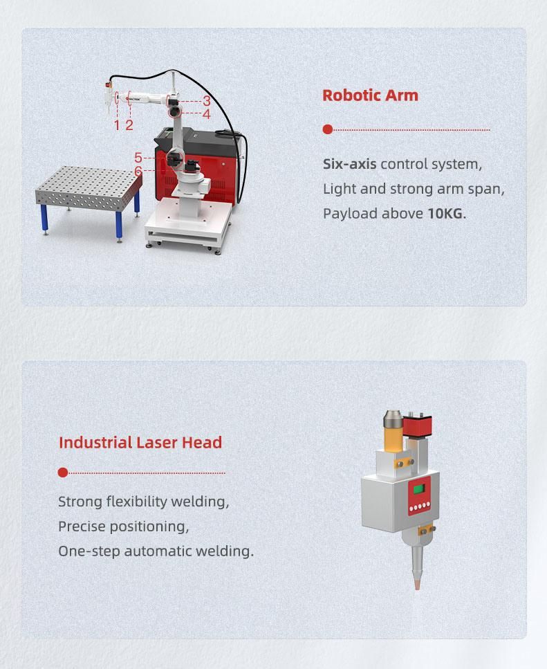 Robot Fiber Laser Welding Machine for Welding Stainless Steel and Aluminum