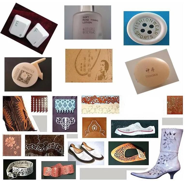 Automatic Logo CO2 Laser Marking Machine for Leather Wooden