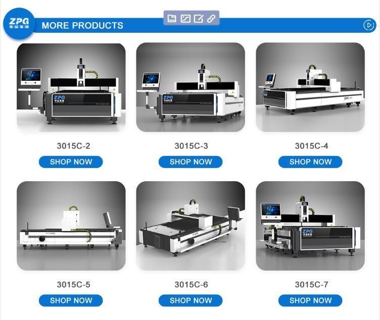 Dual Function Zpg-Et Sheet and Tube 5000W/3000W/1000W Fiber Laser Cutting Machine for Carbon Steel/Stainless Steel/Brass One Machine for Both Purposes