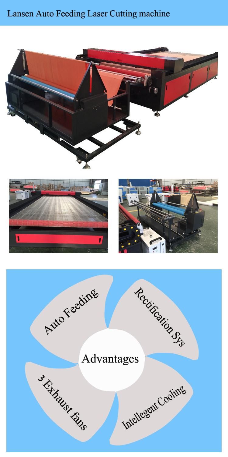 Auto Feeding 1630 CO2 Laser Cutting Machine Fabric Textile 2021