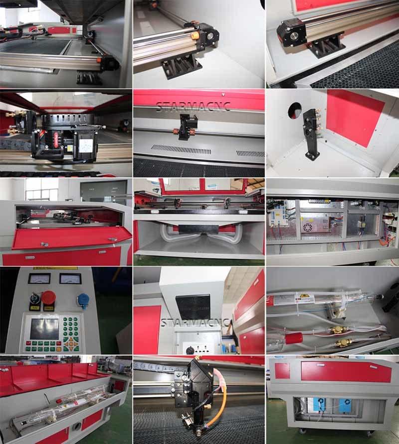 Double Head 1610 PU Leather Shoes Fabric Laser Cutting Machine CO2 130W