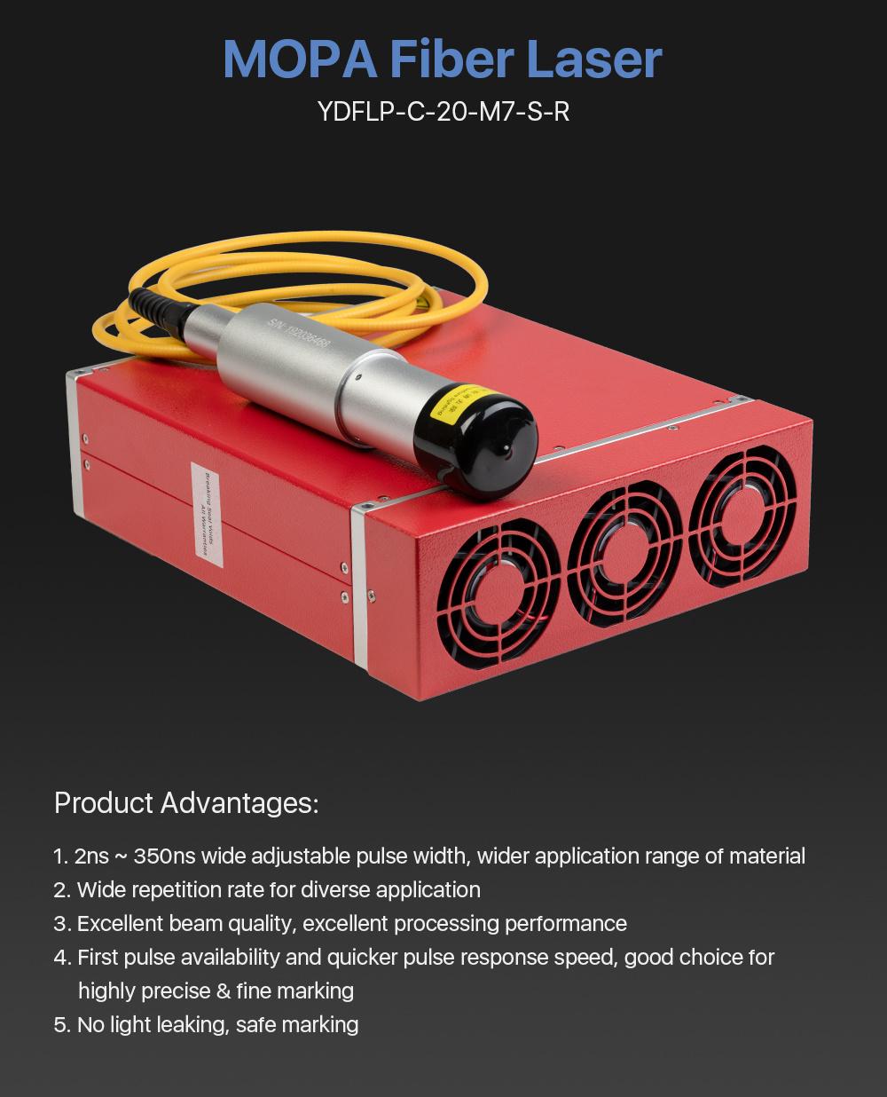 20W 30W 60W Jpt Mopa M7 M8 Fiber Laser Source for Fiber Laser Color Marking Machine