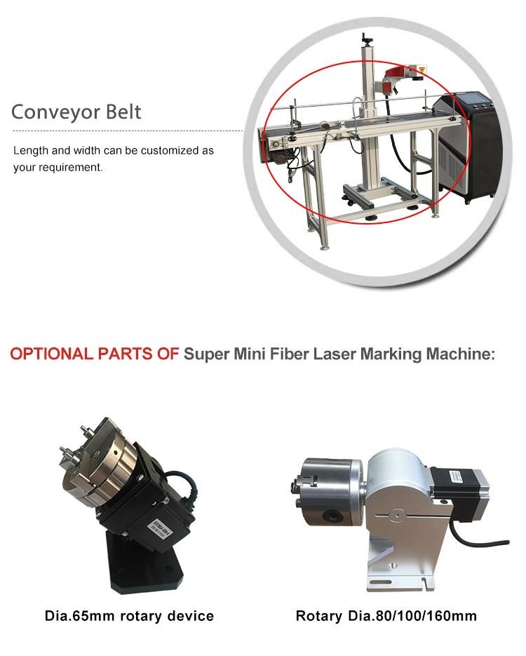 50W Fast Flying Fiber Laser Marking Machine Date Number Marker