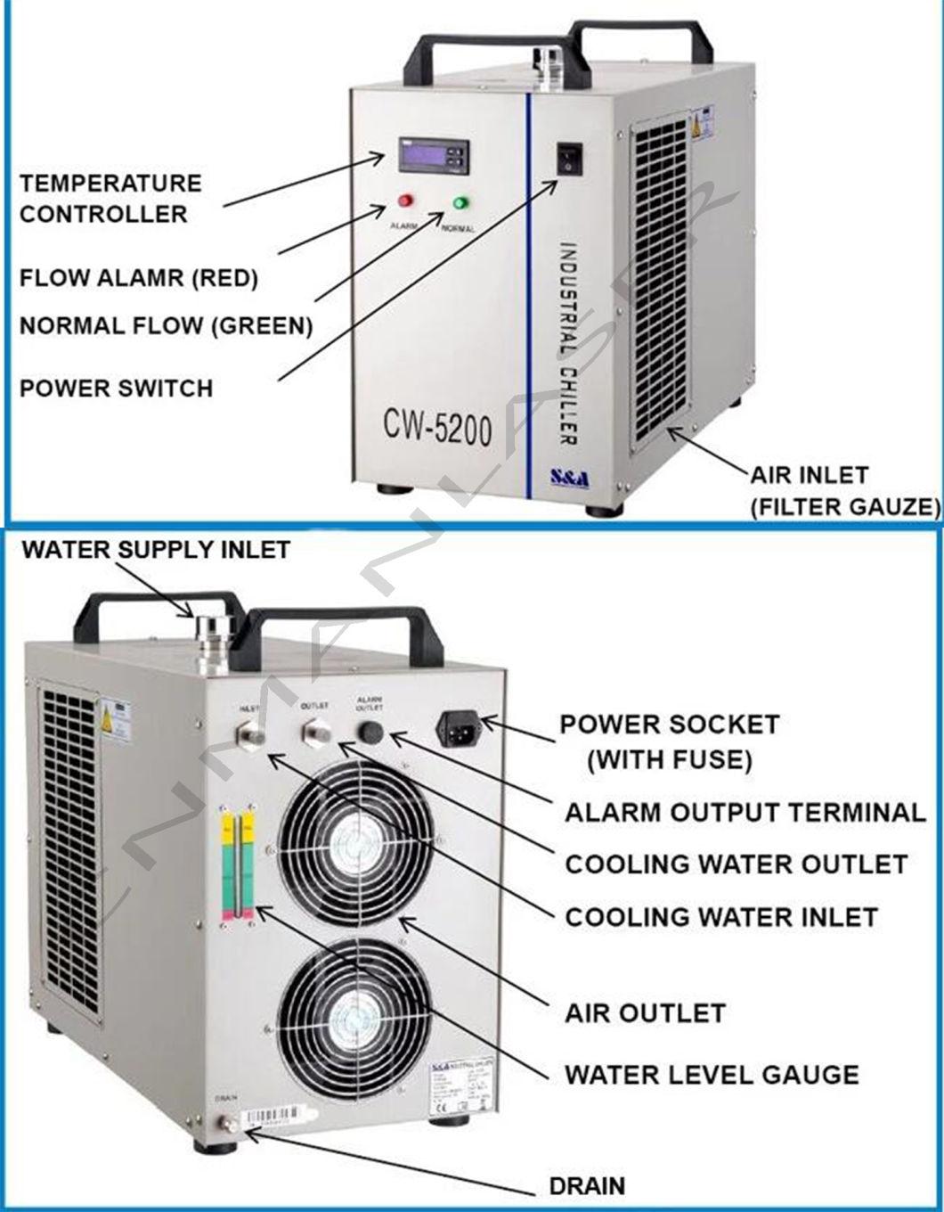 S&a Industrial Chiller Cw5200 Water Cooled Chiller System for CO2 Laser Cutting Engraving Machine