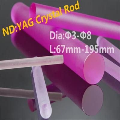 YAG Crystal Rod for 1064nm/532nm Laser Cutting, Laser Welding and Laser Marking
