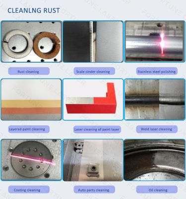 200W 300W 500W Metal Rust Removal Oxide Painting Coating Removal 100W Laser Cleaning Machine